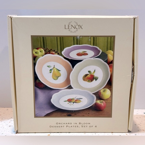LENOX Orchard In Bloom Dessert Plates Set of 4 - Picture 12 of 12